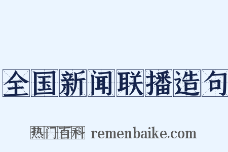 全国新闻联播造句是什么意思的图片